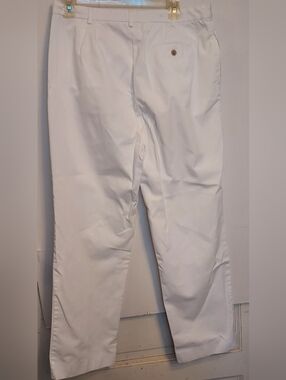 Lands end Women's Dress Pants 32x28.5 White Cottan Blend Spring Vacation